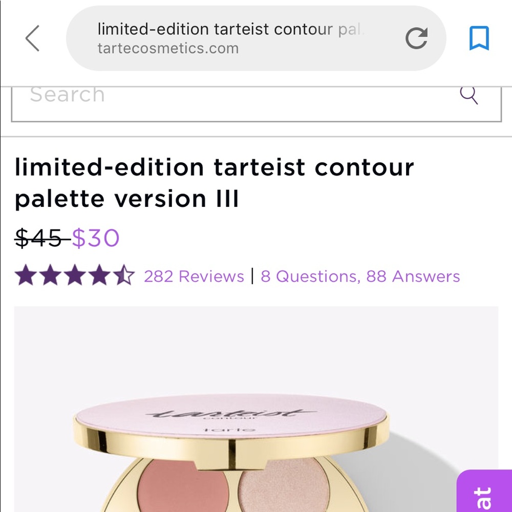 Tarte contour pallet version 3